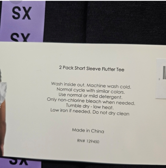 Ecothreads Women's 2-pack Flutter Sleeve T-Shirt Soft Organic Cotton… - Picture 4 of 5